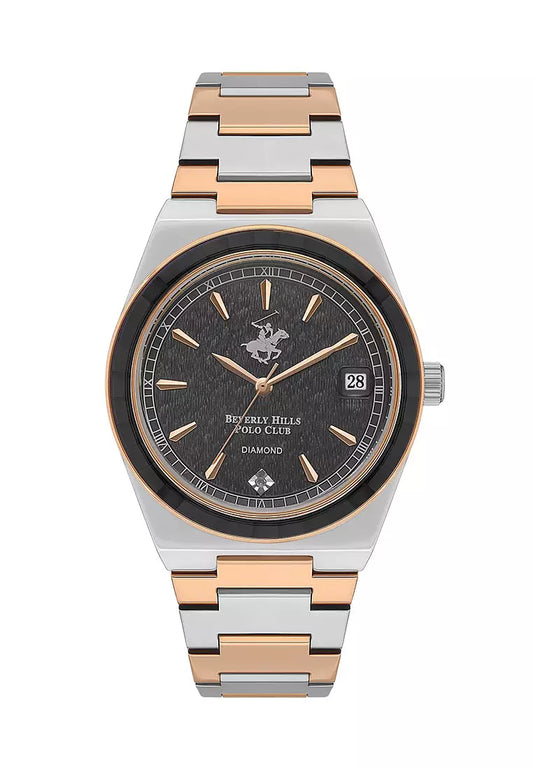 Beverly Hills Polo Club, Men's, Analog Watch, Black Dial, with Stainless Steel Band, BH-BP3562C.530