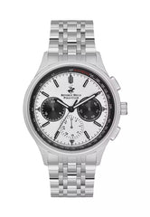 Beverly Hills Polo Club Men's Watch, Analog, Silver Dial, Silver Stainless Steel Strap, BP3556X.330