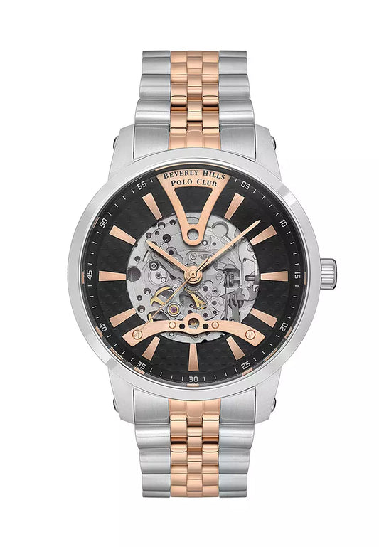 Beverly Hills Polo Club, Men's, Analog Watch, Black Dial, with Stainless Steel Band, BH-BP3552X.540