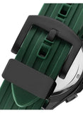 Beverly Hills Polo Club Men's Multifunction Watch with Black Dial and Green Silicone Band, BP3211X.377