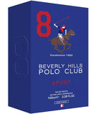 Beverly Hills Polo Club Sport 8 Eau De Toilette For Men 100ml, BHPC5006