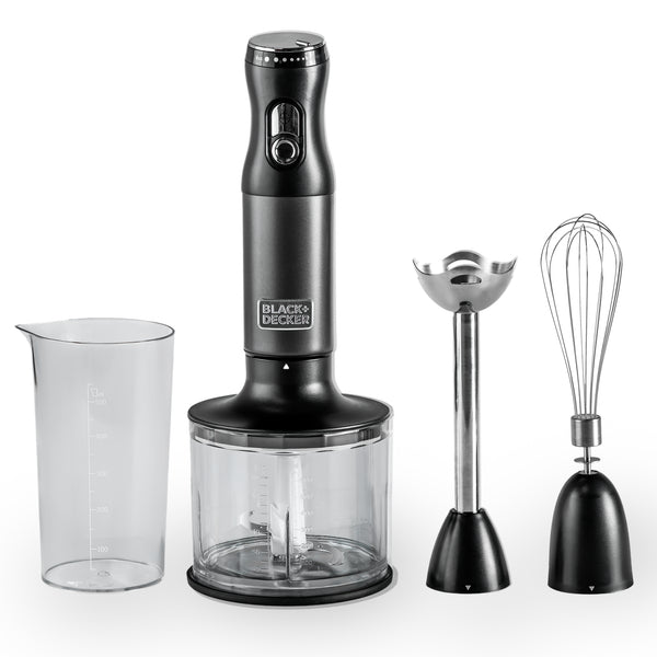 Black+Decker,3 in 1 Stainless Steel Hand Blender, chopper and Whisk,600W,SSHB625