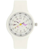 Zoop Kid's Watch Collection, White Dial White Plastic Band, 4038PP02