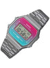 Casio, Unisex Watch Digital Display, Stainless Steel Grey Ion Plated Band, A168WERB-2ADF
