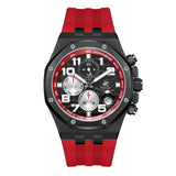 Beverly Hills Polo Club Men's Watch Analog Black Dial with Red Resin Band,  BP3783X.658
