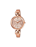 Casio,Women's Watch Analog, Rose Gold Dial Rose Gold Leather Band, LTP-E401PL-9AVD