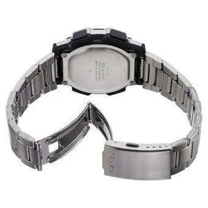Casio Men's Watch Sport Collection Digital, Black Dial Silver Stainless Steel Strap, AE-1100WD-1AVDF