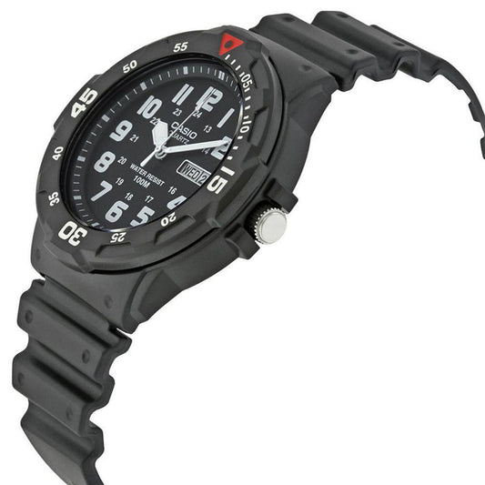 Casio Men's Watch Analog, Black Dial Black Resin Strap, MRW-200H-1BVDF