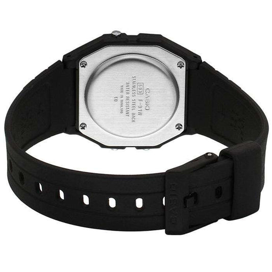 Casio Men's Watch Vintage Collection Digital, Black Dial Black Resin Strap, F-94WA-9DG