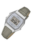 Casio Men's Digital Watch with Grey  Leather Strap, LA680WEL-8A2DF