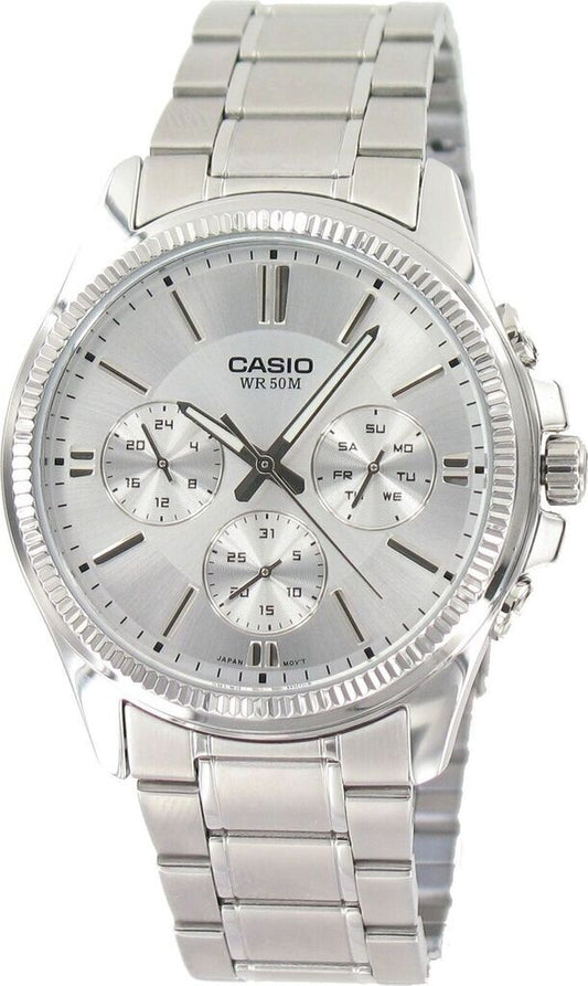 Casio Men's Watch Analog, Silver Dial Silver Stainless Steel Strap, MTP-1375D-7AVDF product image