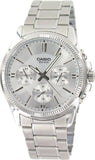 Casio Men's Watch Analog, Silver Dial Silver Stainless Steel Strap, MTP-1375D-7AVDF