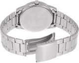 Casio Men's Watch Analog, Black Dial Silver Stainless Steel Strap, MTP-V001D-1BUDF