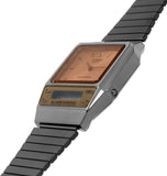 Casio Unisex Watch Analog-Digital Red Dial With Grey Stainless Steel Band, AQ-800ECGG-4ADF