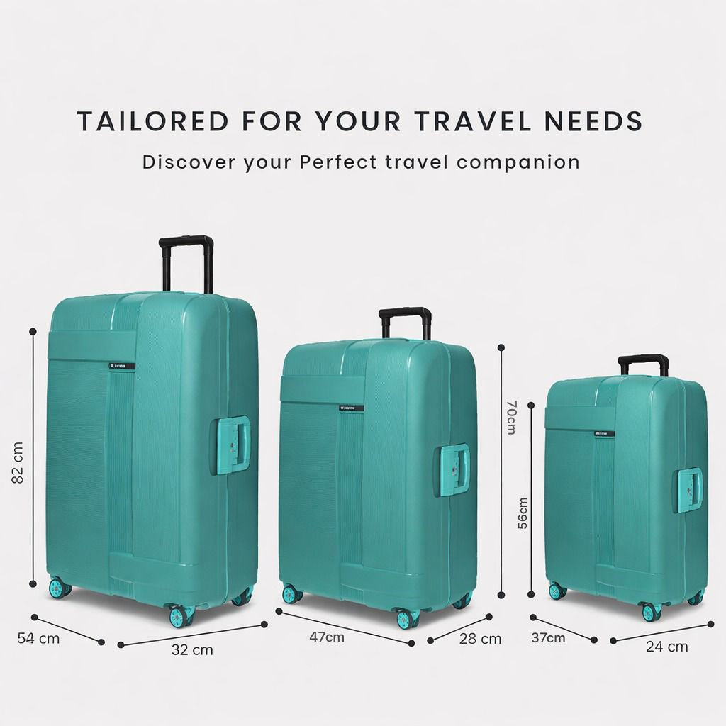 Carlton Vault 82cm 8 Wheel Hard Top Trolley-Green, VAULT82TGN