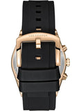 Lee Cooper Men's Multifunction Watch with Dark Brown Dial and Black Silicone Band, LC08088.451