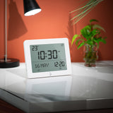 Alfajr Digital Desk Islamic Prayer Clock White With Multiple Azan Sound  And Prayer Times, CF-19W