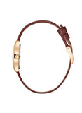 Lee Cooper Women's Analog Watch with Grey Dial and Brown Leather Band, LC08392.462