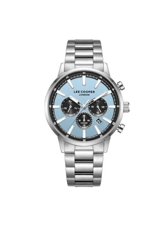 Lee Cooper Men's Multifunction Watch with Blue Dial and Stainless Steel Band, LC08382.300