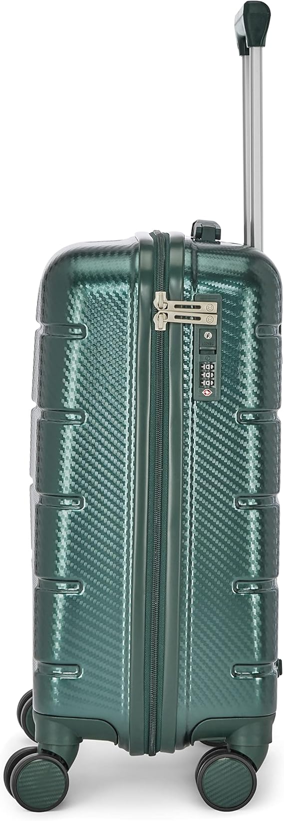 Carlton Milan 55cm, 4 Wheel Cabin Luggage Green Trolley,MILAN55GRN