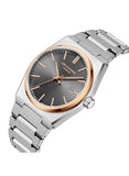Lee Cooper Men's Date Analog Watch with Gunmetal Dial and Stainless Steel Band, LC08196.560