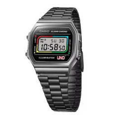 Casio Vintage UNO Edition Unisex Watch Digital Dial With Black Stainless Steel Band, A168WEUC-1ADR