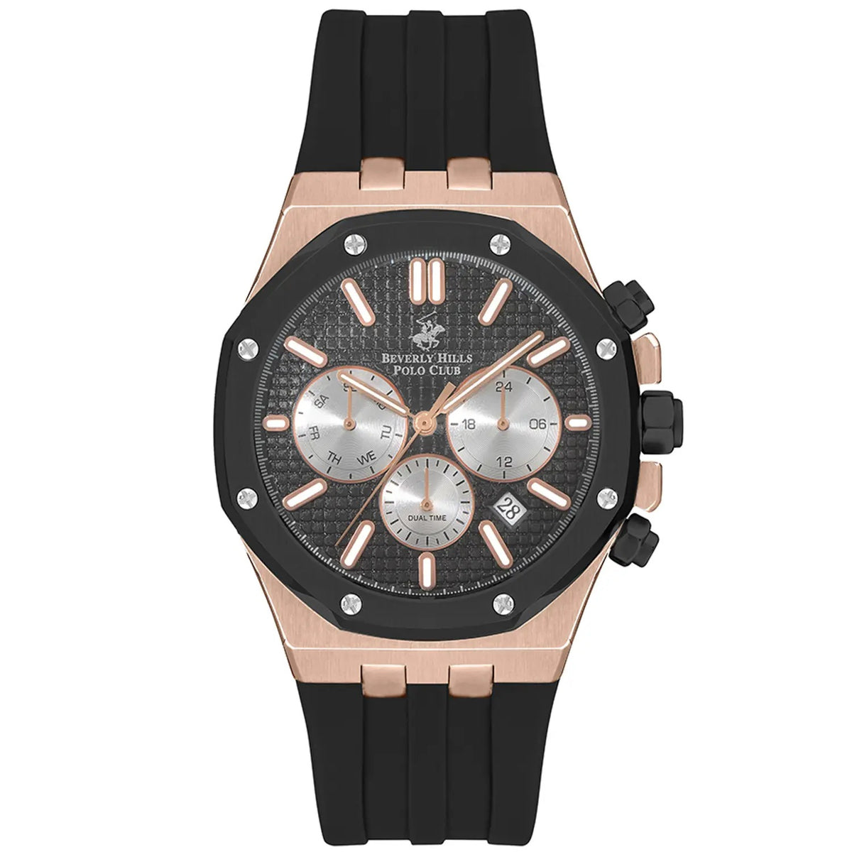 Beverly Hills Polo Club, Men's, Analog Watch, Black Dial, with Silicone Band, BH-BP3261X.851