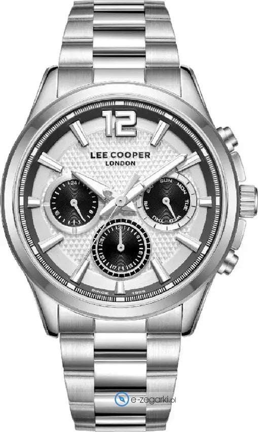 Lee Cooper Men's Multifunction Watch with Silver Dial and Stainless Steel Band, LC08396.330