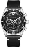 Lee Cooper Men's  Multifunction Watch Black Dial With Black Leather Strap,LC08260.351