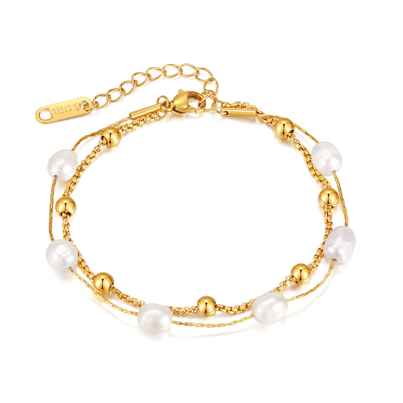 Lee Cooper Women's Bracelet - Gold/White