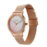 Titan Purple Women's Watch Analog Pink Dial With Rose Gold Mesh Band, 2634WM05