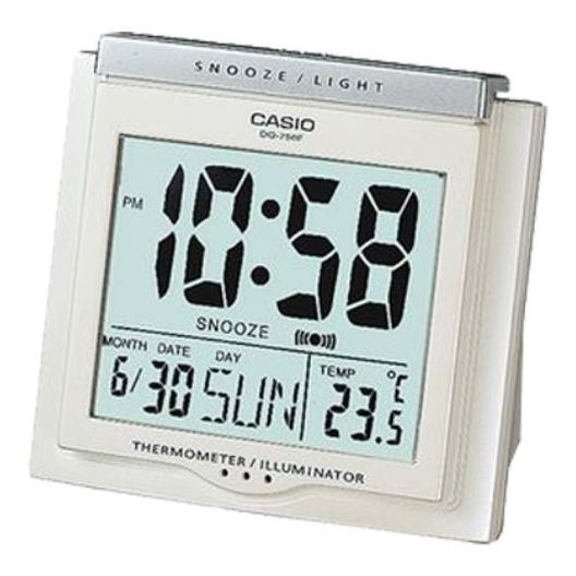 Casio, Digital Desk Alarm Clock, Grey, DQ-750F-7DF