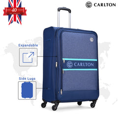 Carlton Apache Plus 69cm 4 Wheel Soft Trolley  Blue, APACHEPLUS69BLU