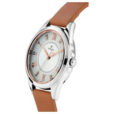 Titan Women's Watch Analog Silver Dial With Orange Band, 2565SL02
