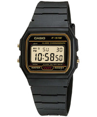 Casio, Unisex Watch Vintage Collection Digital, Black Dial Black Resin Band, F-91WG-9QDF