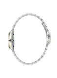 Lee Cooper Women's Analog Watch with White Mother Of Pearl Dial and Two Tone Stainless Steel Band, LC08155.220