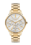 Lee Cooper Women's Watch Analog, Silver Dial Gold Stainless Steel Band , LC07865.130