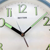 Rhythm Value Added Wall Clock | Super Luminous | Metallic Blue, CMG727NR04 Rhythm Wall Clock CMG727NR04
