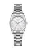 Lee Cooper Women's Analog Watch Mother of Pearl Dial With Silver Metal Band,LC08212.320
