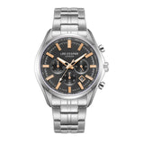 Lee Cooper Men's Multifunction Watch Analog Black Dial with Silver Stainless Steel Band, LC08199.360