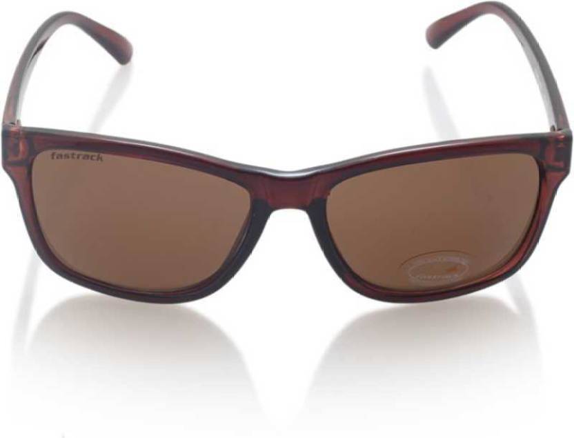 Fastrack, Men's Wayfarer Sunglasses, Brown, P357BR3