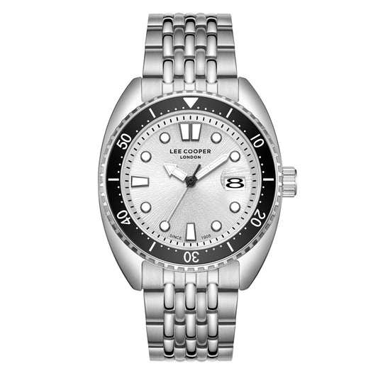 Lee Cooper, Men's, Analog Watch, Silver Dial, with Stainless Steel Band, LE-LC07997.050