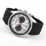 Quantum Men's Multifunction Watch Silver Dial Black Silicone Band, ADG1301.331