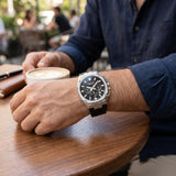 Quantum Men's Chronograph Watch Black Dial Black Silicone Band, ADG1278.351