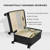 Carlton Globetrotter  67cm 360° 8 Wheel Hard Top Trolley-Black, GLOBETROTTERT67BLK