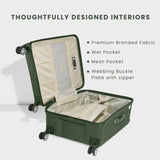 Carlton Globetrotter  67cm 360° 8 Wheel Hard Top Trolley-Green, GLOBETROTTERT67GRN