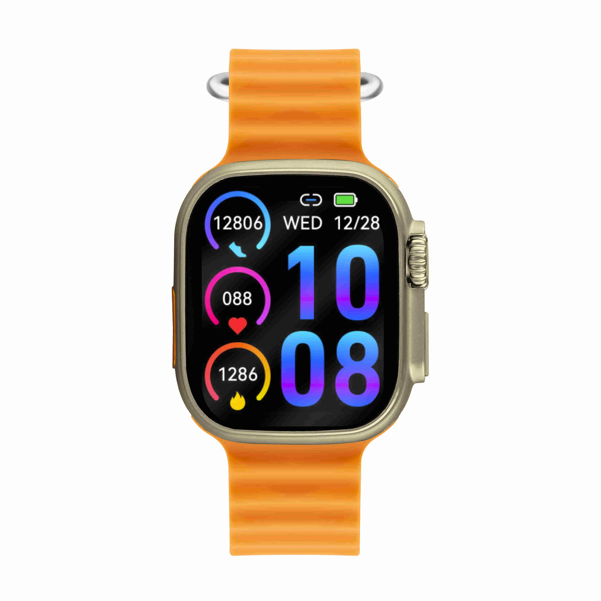 Slazenger Unisex Smart Watch with Orange Silicone Strap, SL.09.2223.5.09