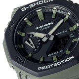 G-Shock Men's Watch Analog & Digital Combo, Black Dial Green Resin Band,GA-2110SU-3ADR