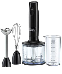 Black+Decker, 3-In-1 Hand Blender With Chopper Black, HB600-B5