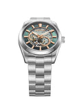 Quantum Men's Automatic Watch Dark Green Dial Silver Metal Band, QMG1132.370